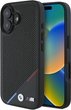 Панель BMW M Perforated Tricolor Line MagSafe для Apple iPhone 16 Black (BMHMP16M23PUPDK) - зображення 1