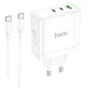 Сетевое зарядное устройство Hoco N30 Glory PD65W three-port (USB + 2USB-C) fast charger White - изображение 1