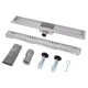 Трап для душа линейный ITAL IT02-FT09/300 Brushed nickel нержавеющая сталь 70x300 мм с решеткой и комбинированным гидрозатвором (1055895) - изображение 3