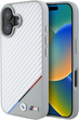 Панель BMW M Carbon Tricolor Line MagSafe для Apple iPhone 16 Gray (BMHMP16S23PUDTS) - зображення 1