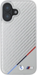 Панель BMW M Carbon Tricolor Line MagSafe для Apple iPhone 16 Gray (BMHMP16S23PUDTS) - зображення 3