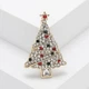 Новогодняя брошь Анна Ясеницька "Christmas tree", золотистый, разноцветный, 5,5х3,2 см - изображение 3