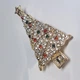 Новогодняя брошь Анна Ясеницька "Christmas tree", золотистый, разноцветный, 5,5х3,2 см - изображение 4