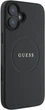 Etui Guess Grained Ring MagSafe do Apple iPhone 16 Plus Black (GUHMP16MPGHSMMK) - obraz 4
