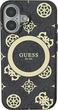 Etui Guess IML Peony On 4G Background MagSafe do Apple iPhone 16 Black (GUHMP16SH4PYEEK) - obraz 2
