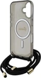 Etui Guess Crossbody Cord Script MagSafe do Apple iPhone 16 Black (GUHMP16SHCTSGNSK) - obraz 6