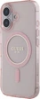 Etui Guess IML Glitter Circle MagSafe do Apple iPhone 16 Pink (GUHMP16SHFGEREP) - obraz 3