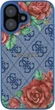 Панель Guess 4G Flowers Print MagSafe для Apple iPhone 16 Blue (GUHMP16SP4ROPEMCB) - зображення 2