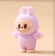 Флокована фігурка монстр LABUBU The Monsters Exciting Macaron 4,5 см Лабубу флок бузковий - изображение 1
