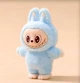 Флокована фігурка монстр LABUBU The Monsters Exciting Macaron 4,5 см Лабубу флок блакитний - изображение 1
