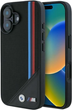 Etui plecki BMW M Meshed Tricolor Stripes MagSafe do Apple iPhone 16 Black (BMHMP16S23PUTRK) - obraz 1