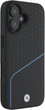 Etui plecki BMW Sign Leather Textured And Line MagSafe do Apple iPhone 16 Black (BMHMP16S23RDCLK) - obraz 4