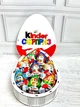 Новогодний подарок в деревянной коробке с Kinder сюрприз яйцами на Николая и Новый год - изображение 2