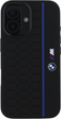 Etui plecki BMW Silicone Hexagon Blue Line MagSafe do Apple iPhone 16 Black (BMHMP16S23SHEB) - obraz 3