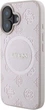 Etui Guess Saffiano Peony Classic Logo MagSafe do Apple iPhone 16 Pink (GUHMP16SPSAPSMEP) - obraz 3