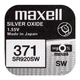 Батарейка SR920 (371) Maxell 1,55V silver oxide (1 шт.) - изображение 1