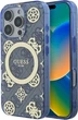 Etui Guess IML Peony On 4G Background MagSafe do Apple iPhone 16 Pro Max Blue (GUHMP16XH4PYEEB) - obraz 1