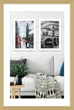 Рамка для фото пластиковая 25х38 под фото 20х30 багет: AM1513-X811-8 Золото (с глянцевым прозрачным пластиком 0.8мм, паспарту белое, двп) EmojiFrame - изображение 1