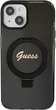 Etui plecki Guess Ring Stand Script Glitter MagSafe do Apple iPhone 13/14/15 Black (3666339156251) - obraz 1