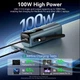 PowerBank Павербанк для ноутбука для телефона для планшета с быстрой зарядкой с TFT дисплеем со встроенным кабелем Vention 20000mAh, 165W Silver - изображение 6