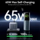 PowerBank Павербанк для ноутбука для телефона для планшета с быстрой зарядкой с TFT дисплеем со встроенным кабелем Vention 20000mAh, 165W Silver - изображение 8