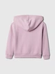 Детская толстовка на флисе GAP кофта с капюшоном 1159847958 (Сиреневый 18-24M) на рост 90 см - изображение 2