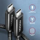 Кабель Axagon BUCM2-CM30AB USB-C - USB-C 2.0, PD 240W, 5A 3 м Black - зображення 6