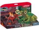Набір фігурок Schleich Eldrador Creatures Вогняна рептилія проти ящірки джунглів 70834 (4059433774947) - зображення 1