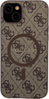 Etui plecki Guess 4G Collection Leather Metal Logo MagSafe do Apple iPhone 14/15/13 Brown (3666339226428) - obraz 2