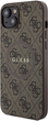 Etui plecki Guess 4G Collection Leather Metal Logo MagSafe do Apple iPhone 14/15/13 Brown (3666339226428) - obraz 3