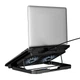 Підставка для ноутбука та MacBook Hoco GA4 Jade laptop cooling stand RGB 12-17" Black - изображение 4