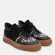 Жіночі кеди шкіряні низькі Ashoes 646 37 24 см Чорний/Леопард (ROZ6501004788) - зображення 3