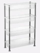 Етажерка вузька пластикова Bursev 5158 91 Прозора, 19,5×50×80 см - зображення 2