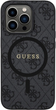 Etui plecki Guess 4G Collection Leather Metal Logo MagSafe do Apple iPhone 14 Pro Max Black(3666339226312) - obraz 2