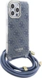 Etui Guess Crossbody Cord 4G Print do Apple iPhone 16 Pro Blue (GUHCP16LHC4SEB) - obraz 3