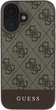 Etui Guess 4G Bottom Stripe do Apple iPhone 16 Plus Brown (GUHCP16MG4GLBR) - obraz 2