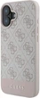Etui Guess 4G Bottom Stripe do Apple iPhone 16 Plus Pink (GUHCP16MG4GLPI) - obraz 3
