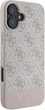 Etui Guess 4G Bottom Stripe do Apple iPhone 16 Plus Pink (GUHCP16MG4GLPI) - obraz 4