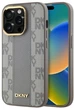 Etui DKNY Leather Checkered Mono Pattern MagSafe do Apple iPhone 14 Pro Beige (3666339259952) - obraz 1