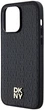 Etui DKNY Leather Pattern Metal Logo MagSafe do Apple iPhone 14 Pro Black (3666339261498) - obraz 5