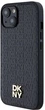 Etui DKNY Leather Monogram Pattern Metal Logo MagSafe do Apple iPhone 15 / 14 / 13 Black (3666339261412) - obraz 2