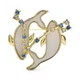 Брошь BROCHE бижутерия Знаки Зодиака Рыбы золотистая BRBF115146 - изображение 1
