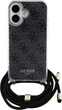Etui Guess Crossbody Cord 4G Print do Apple iPhone 16 Black (GUHCP16SHC4SEK) - obraz 1