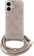 Etui Guess Crossbody Cord 4G Print do Apple iPhone 16 Pink (GUHCP16SHC4SEP) - obraz 1