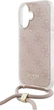 Etui Guess Crossbody Cord 4G Print do Apple iPhone 16 Pink (GUHCP16SHC4SEP) - obraz 5
