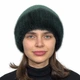 Женская вязаная шапка из меха норки Меховой Стиль Соты 54-60 Изумрудный (130/N) - изображение 2
