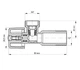 Кран для подключения сантехприборов Koer 1/2x3/4 (KR.511) (KR0102) - изображение 3