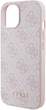 Etui plecki Guess 4G Metal Gold Logo do Apple iPhone 13/14/15 Pink (3666339171780) - obraz 6