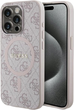 Панель Guess 4G Collection Leather Metal Logo MagSafe для Apple iPhone 14 Pro Max Pink (3666339226732) - зображення 1