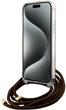 Etui Guess Crossbody Cord 4G Print do Apple iPhone 13/14/15 Brown (3666339148065) - obraz 1